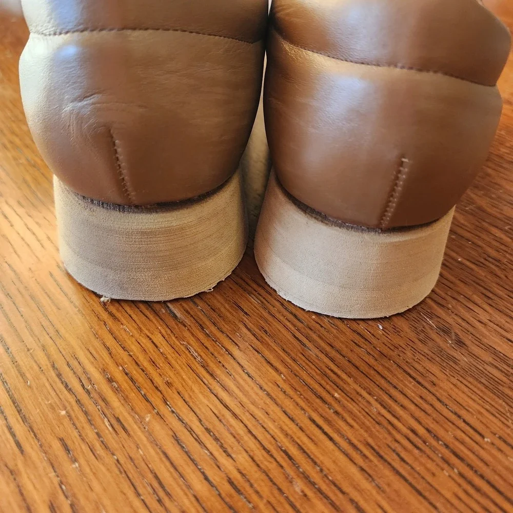 P. W. Minor Orthopedic Beige Lace Up Wedge Heel Comfort Shoe‎ 8 Wide Inserts